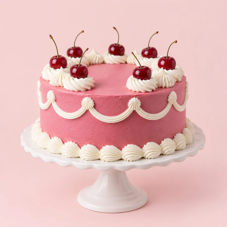 Cherry celebration cake — view 1