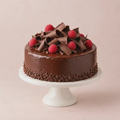 Chocolate & raspberry cake — view 2