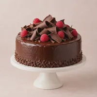 Chocolate & raspberry cake — view 1